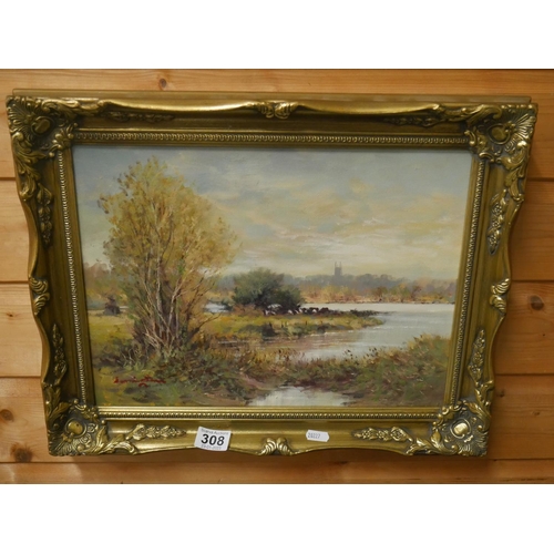 308 - WILLIAM CUNNINGHAM OIL PAINTING