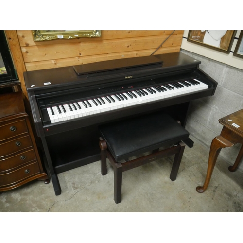 309 - ROLAND HP330 DIGITAL PIANO INCLUDING STOOL