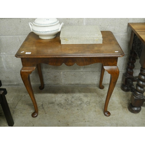 315 - ANTIQUE WALNUT PAW FOOT TABLE