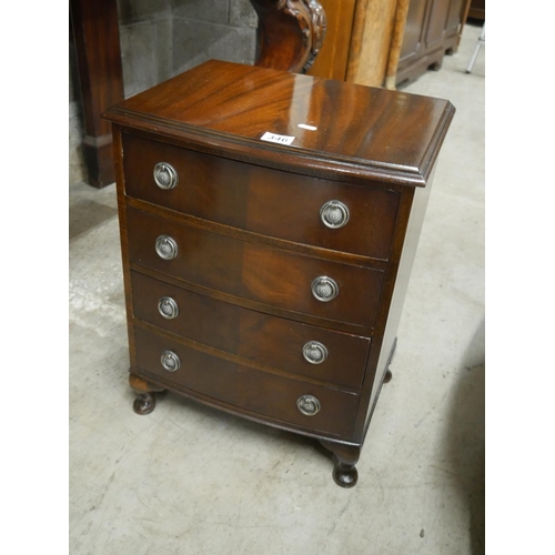 346 - BOW FRONTED 4 DRAWER CHEST