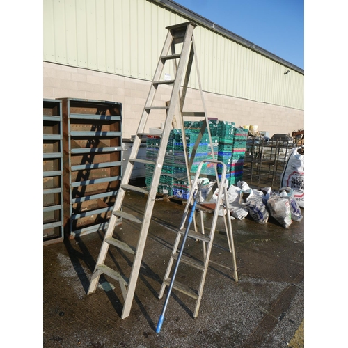 8 - 2 STEP LADDERS & EXTENSION POLE