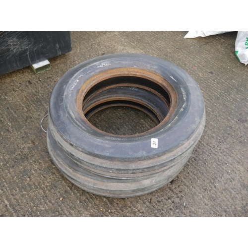 27 - PAIR OF TRACTOR TYRES