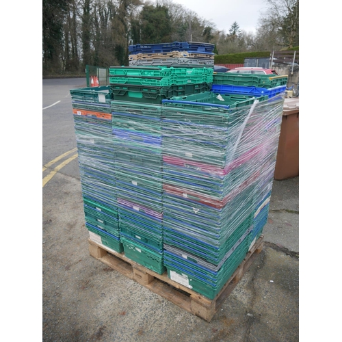 44 - PALLET OF STORAGE CRATES