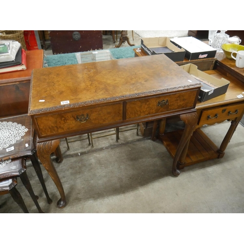 WALNUT 2 DRAWER SIDE TABLE