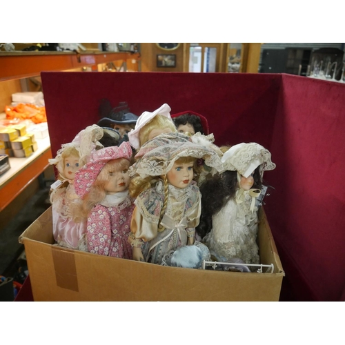 724 - BOX OF DOLLS