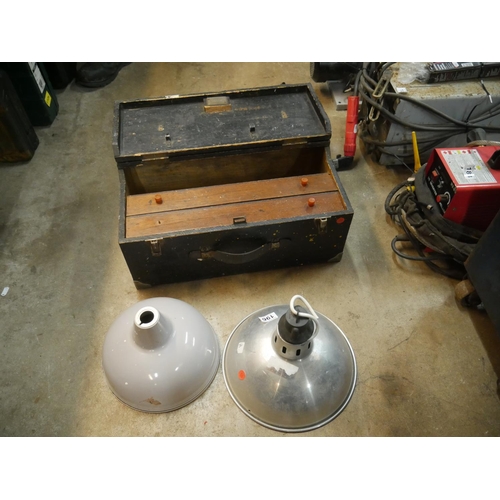 196 - TOOL BOX & INDUSTRIAL LAMPSHADES