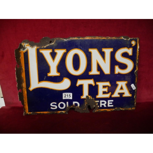 215 - ORIGINAL DOUBLE SIDED ENAMEL SIGN