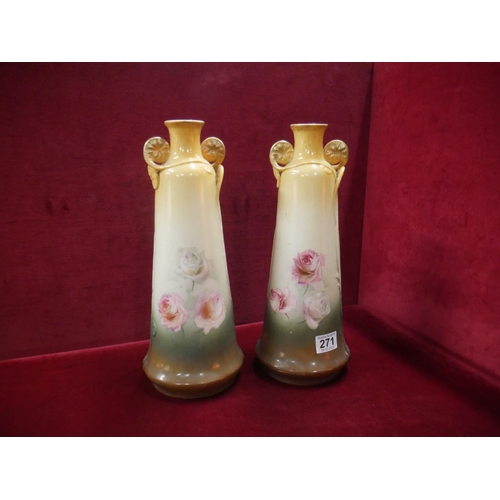 271 - PAIR OF VICTORIAN VASES