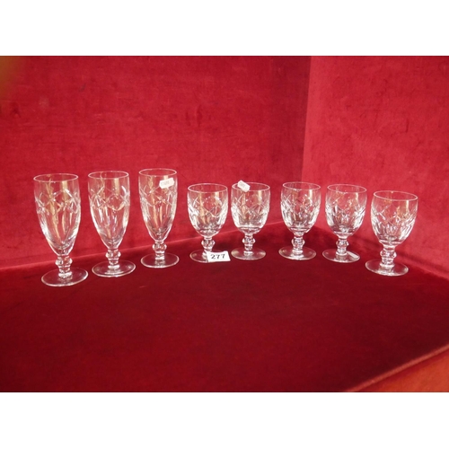 277 - 8 MIXED WATERFORD GLASSES