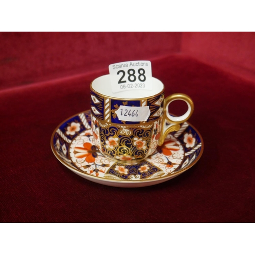 288 - CROWN DERBY CUP & SAUCER