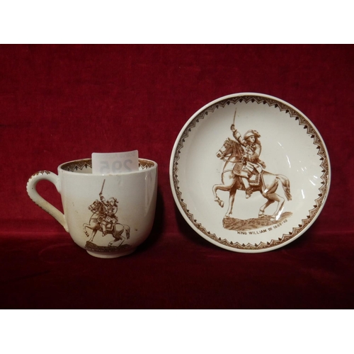 295 - EARLY WILLIAM III CUP & SAUCER