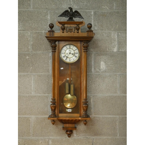 303 - DOUBLE WEIGHT VIENNA WALL CLOCK