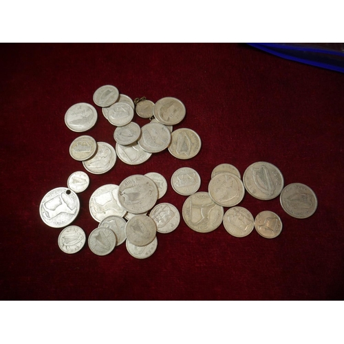 334 - PRE 43 IRISH SILVER COINS 265gms