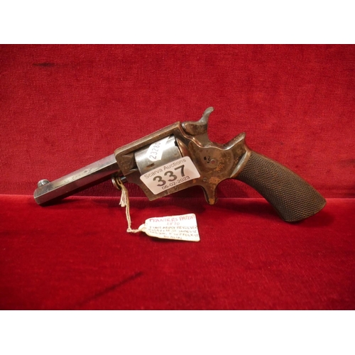 337 - RIGBY OF LONDON 7 SHOT ARMY REVOLVER TRANTERS PATENT 1870 DE-ACTIVATED