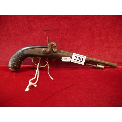 339 - ANTIQUE PERCUSSION PISTOL