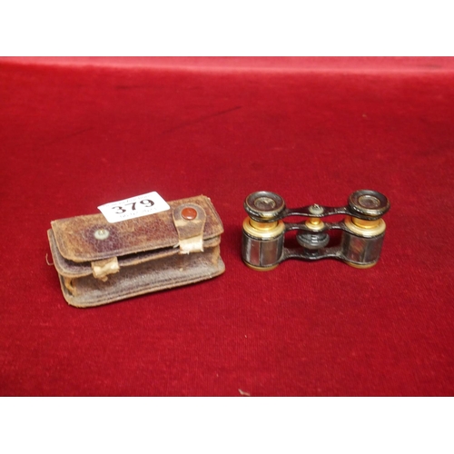 379 - PAIR OF CASED MINIATURE OPERA GLASSES