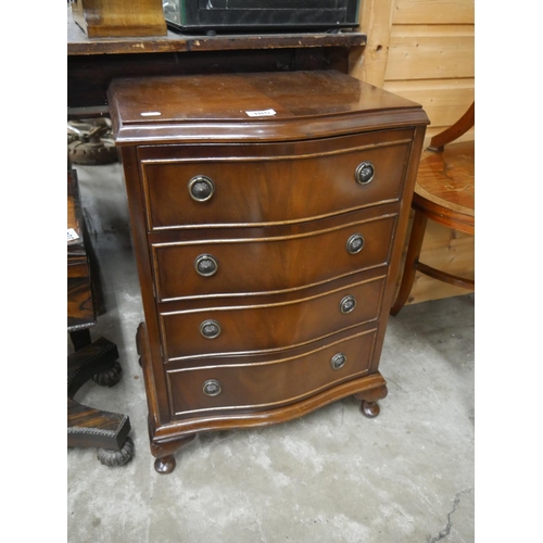 385 - SERPENTINE 4 DRAWER CHEST