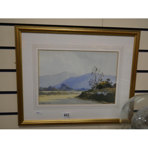 402 - MAURICE WILKS FRAMED WATERCOLOUR