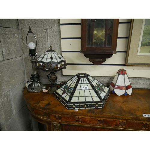 418 - TIFFANY LAMPS & SHADES