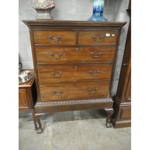 434 - ANTIQUE CHEST ON STAND