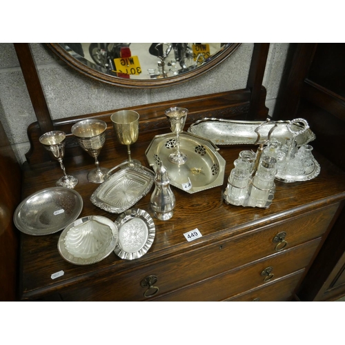 448 - LOT OF SILVER PLATE