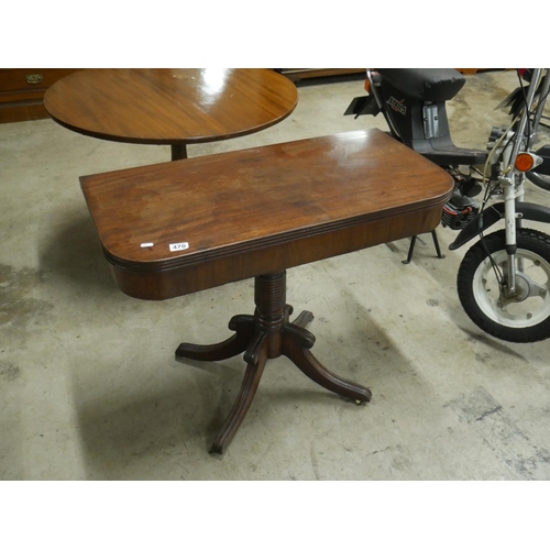 470 - VICTORIAN TURNOVER LEAF TEA TABLE