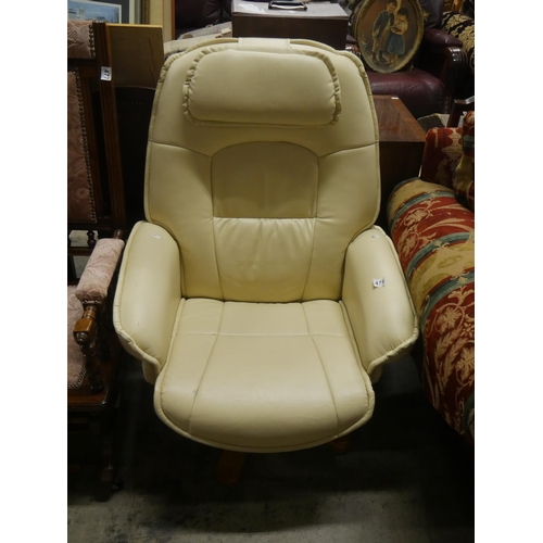 478 - LEATHER EASY CHAIR