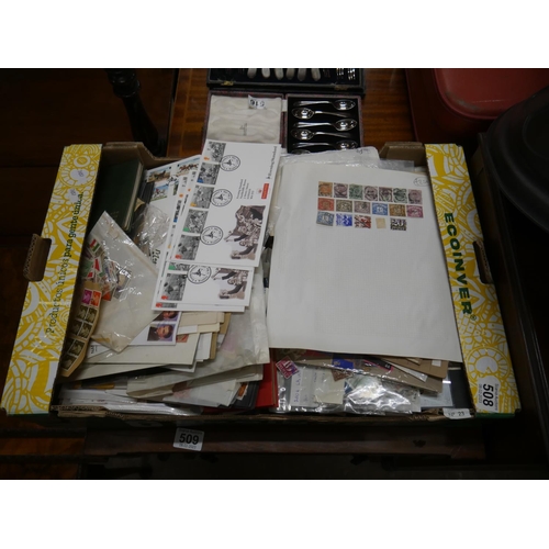 508 - BOX OF STAMPS