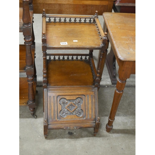 519 - OAK COAL SCUTTLE / OCCASIONAL TABLE