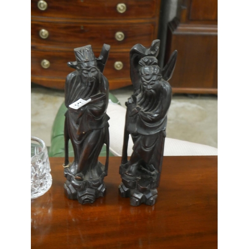 535 - PAIR OF AFRICAN CARVINGS