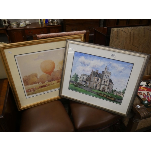 547 - 2 FRAMED PRINTS