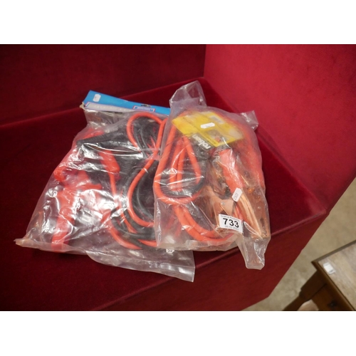 733 - 2 PACKS OF JUMP LEADS