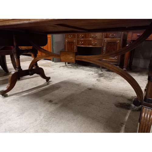 459 - REGENCY ROSEWOOD CROSS BANDED SOFA TABLE