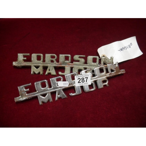 287 - FORDSON MAJOR ORIGINAL BADGES