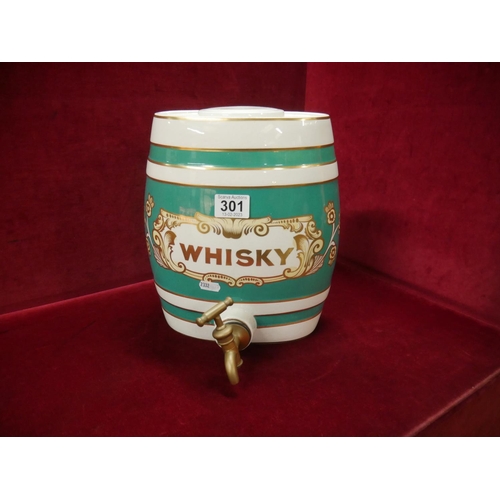 301 - CERAMIC WHISKEY FLAGON