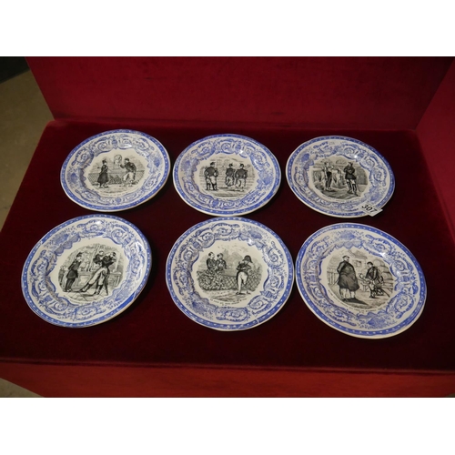 307 - LOT OF BLUE & WHITE PLATES