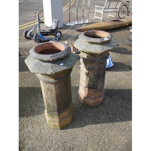 48 - 2 CHIMNEY POTS