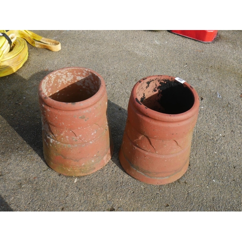 50 - 2 SMALL CHIMNEY POTS