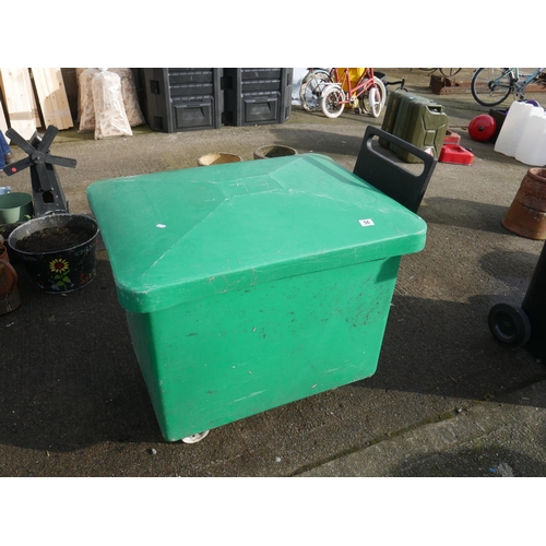 56 - GREEN STORAGE TROLLEY WITH LID