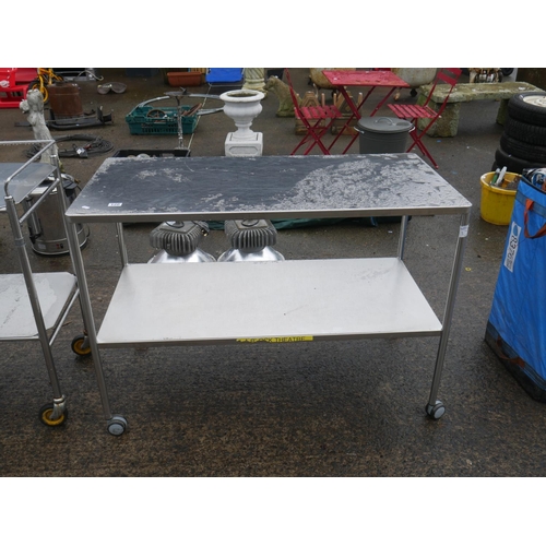 120 - STAINLESS STEEL TROLLEY