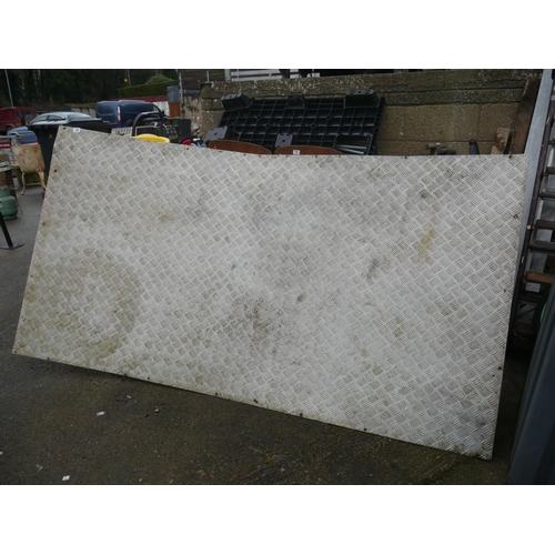 29 - SHEET OF ALUMINIUM CHEQUER PLATE