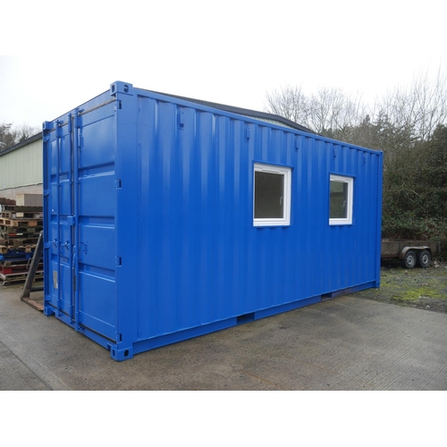 31 - 20 FT HIGH ROOF SHIPPING CONTAINER, NEWLY FITTED OUT AS OFFICE UNIT COMPLETE WITH AIR CONDITIONING