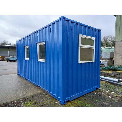 31 - 20 FT HIGH ROOF SHIPPING CONTAINER, NEWLY FITTED OUT AS OFFICE UNIT COMPLETE WITH AIR CONDITIONING