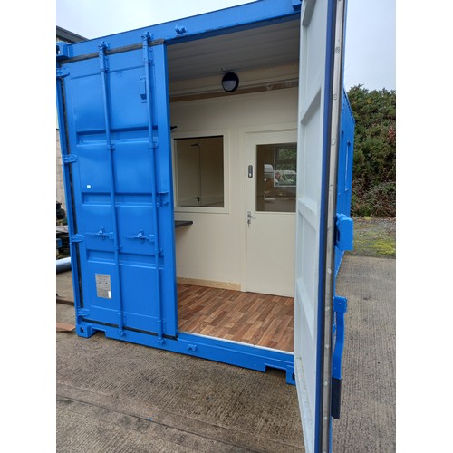 31 - 20 FT HIGH ROOF SHIPPING CONTAINER, NEWLY FITTED OUT AS OFFICE UNIT COMPLETE WITH AIR CONDITIONING