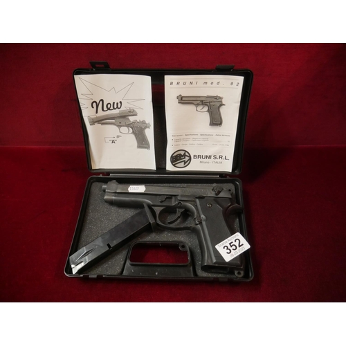 352 - REPLICA SEMI AUTOMATIC PISTOL & CASE