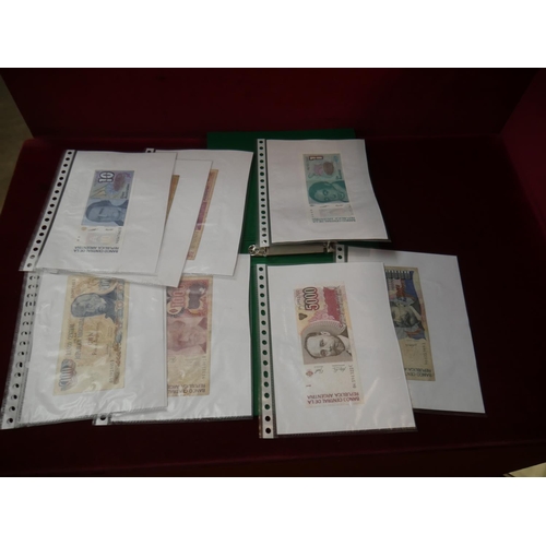 355 - 9 ARGENTINIAN MINT BANK NOTES