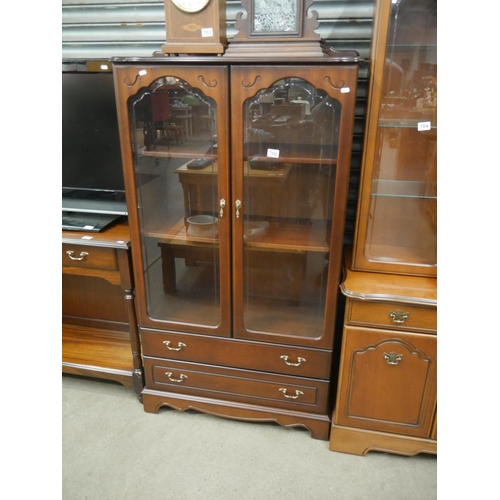 702 - MAHOGANY DISPLAY CABINET