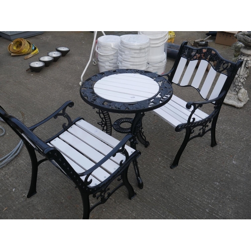 132 - GARDEN TABLE & 2 CHAIRS