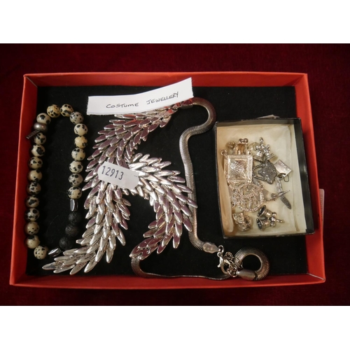 370 - BOX OF COSTUME JEWELLERY