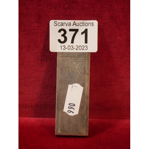 371 - SILVER BAR 132gms